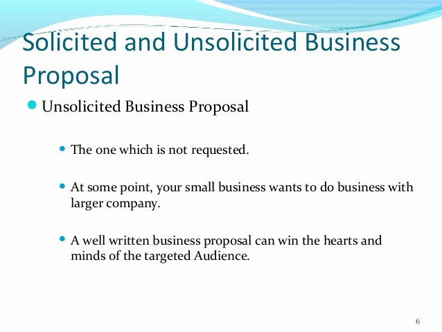 Unsolicited Proposal Sample Beautiful Business Proposal