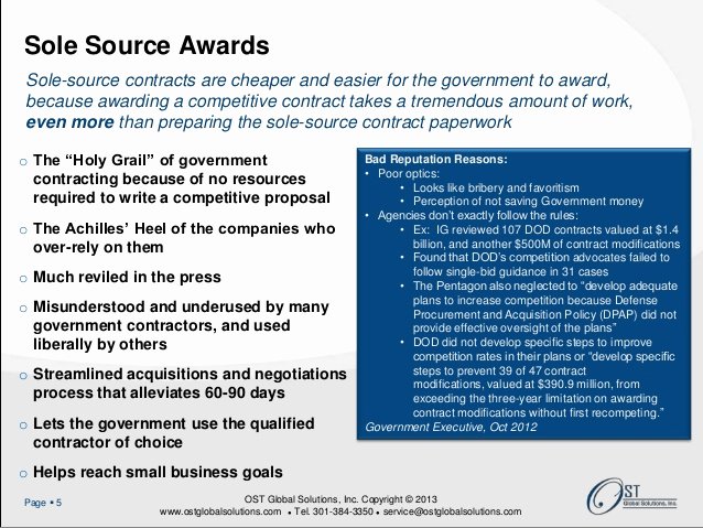 Unsolicited Proposal Sample Elegant sole source and Unsolicited Proposals Webinar