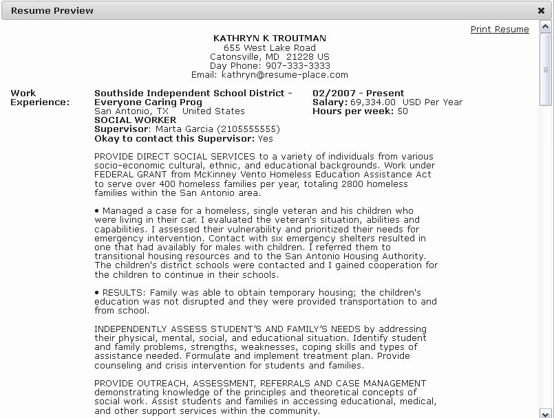 Us-style Resume Best Of Federal Resume Sample and format the Resume Place