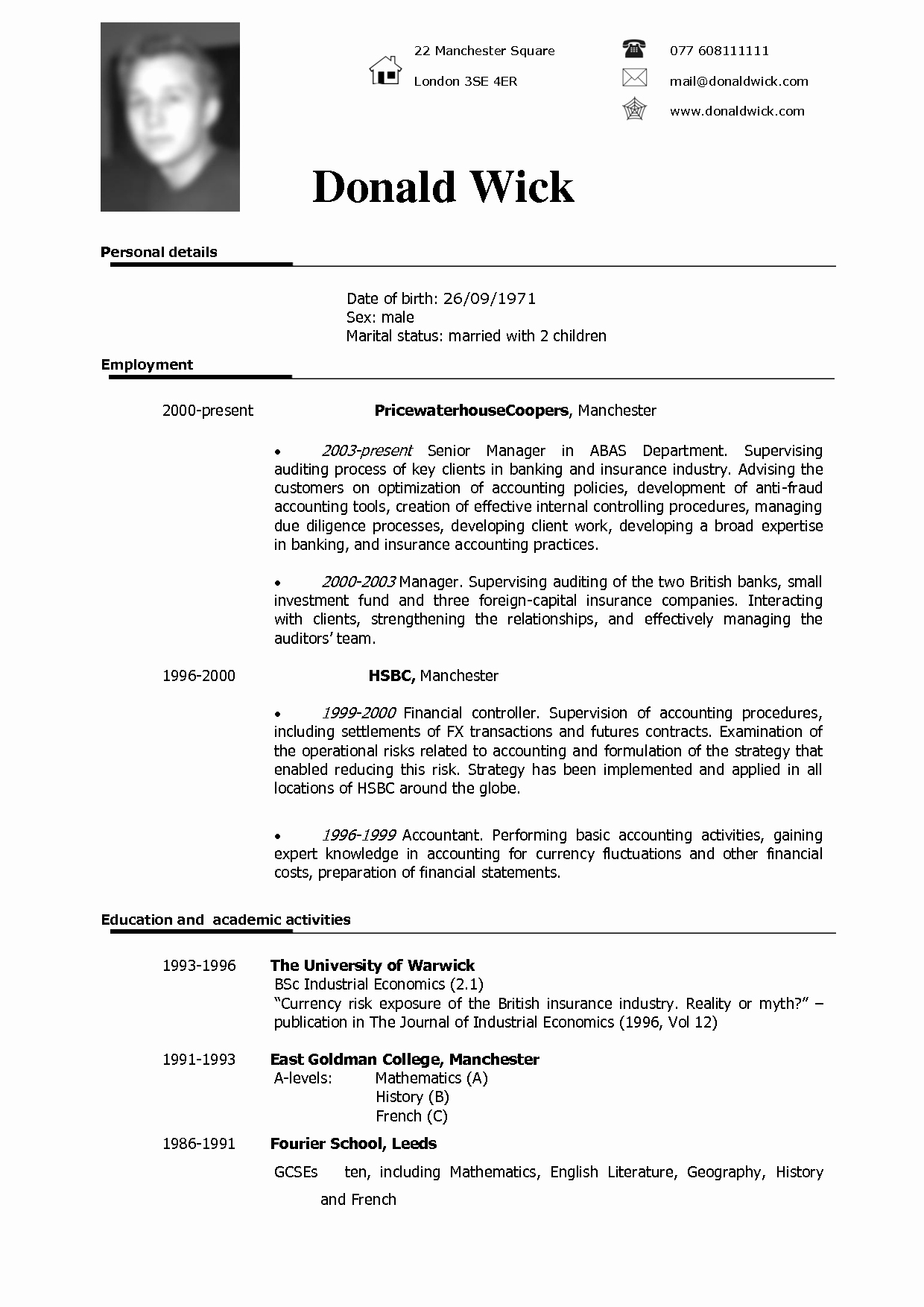 Us-style Resume New Good format Of Cv American Curriculum Good Resume Examples