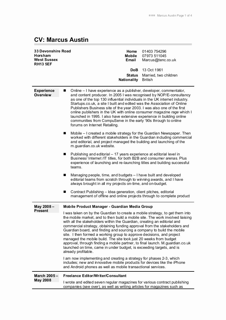 Us-style Resume New Uk Cv format Bingo Raindanceirrigation