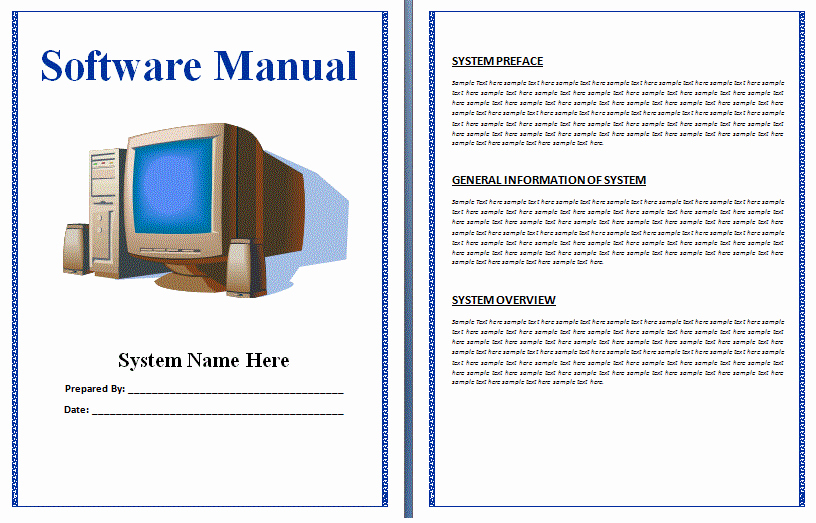 User Guide Sample Awesome 8 User Manual Templates Word Excel Pdf formats