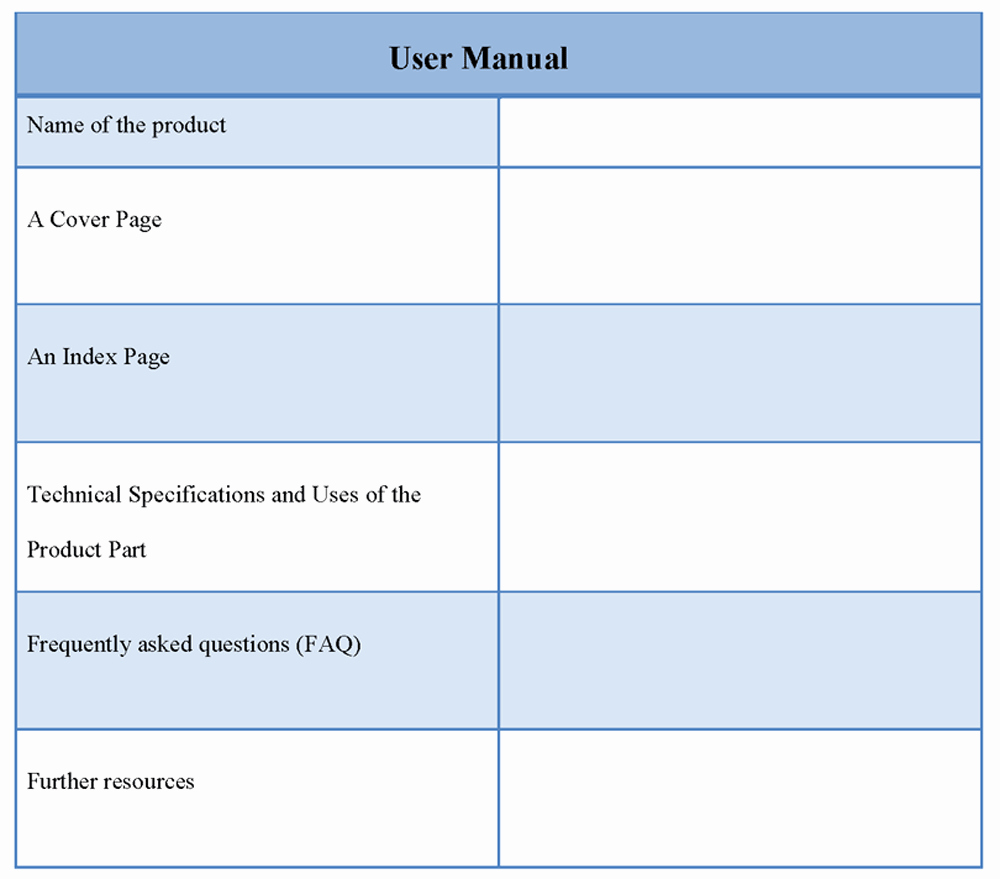 User Guide Sample Best Of Manual Template for User Template Of User Manual