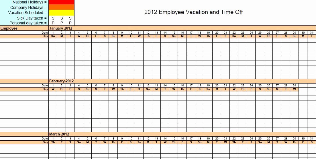 Vacation Schedule Template 2016 Best Of 4 Vacation Schedule Templates Excel Xlts