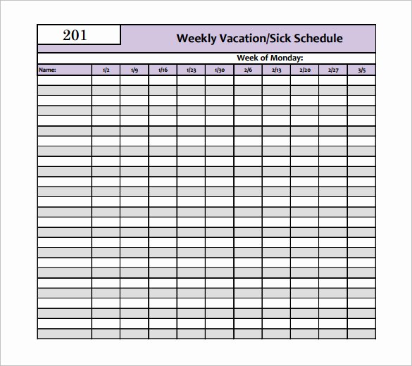 Vacation Schedule Template 2016 New 9 Holiday Schedule Templates Free Word Excel Pdf