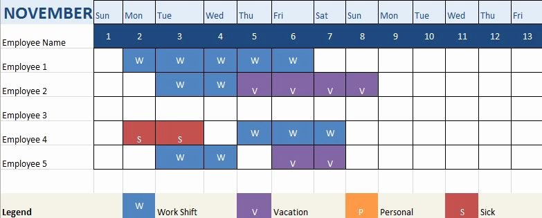 Vacation Schedule Template 2016 Unique Free Human Resources Templates In Excel