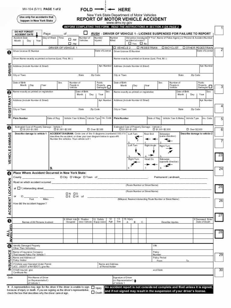 Vehicle Accident Report form Beautiful 2019 New York Dmv forms Fillable Printable Pdf &amp; forms