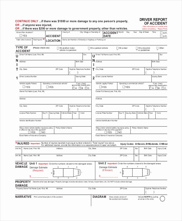 Vehicle Accident Report form Elegant Sample Dmv Accident Report form Free Documents In Pdf