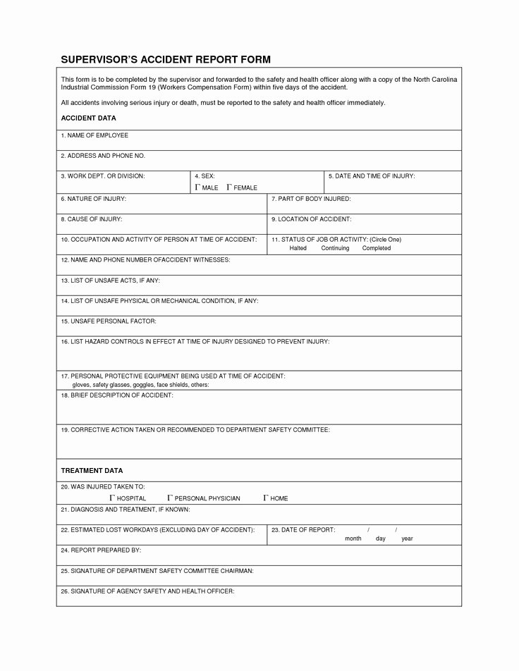Vehicle Accident Report form Luxury Industrial Accident Report form Template