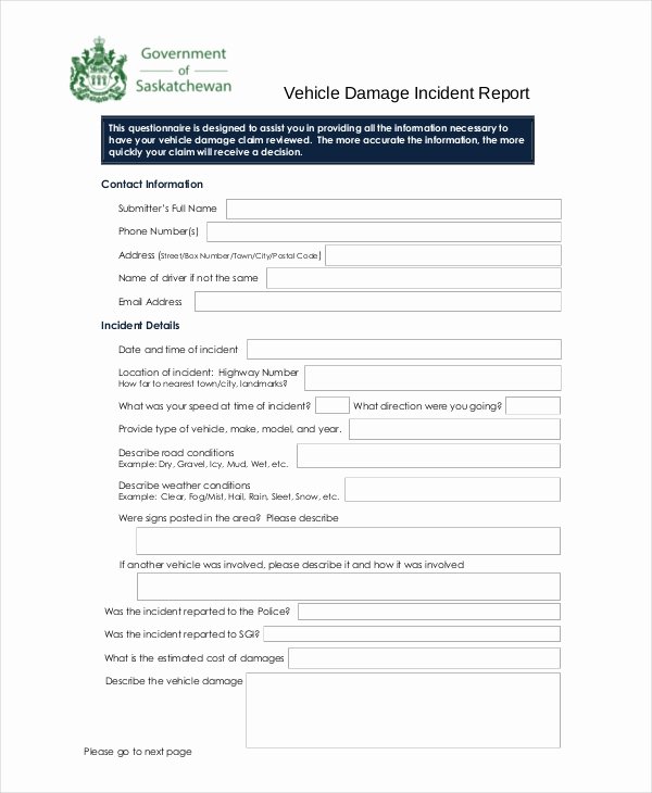 Vehicle Accident Report form Template Awesome 14 Free Vehicle Report Templates Pdf Docs Word