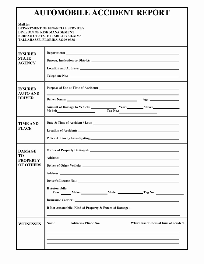 Vehicle Accident Report form Template Unique Accident Report form Template Word Uk Hse for Workplace