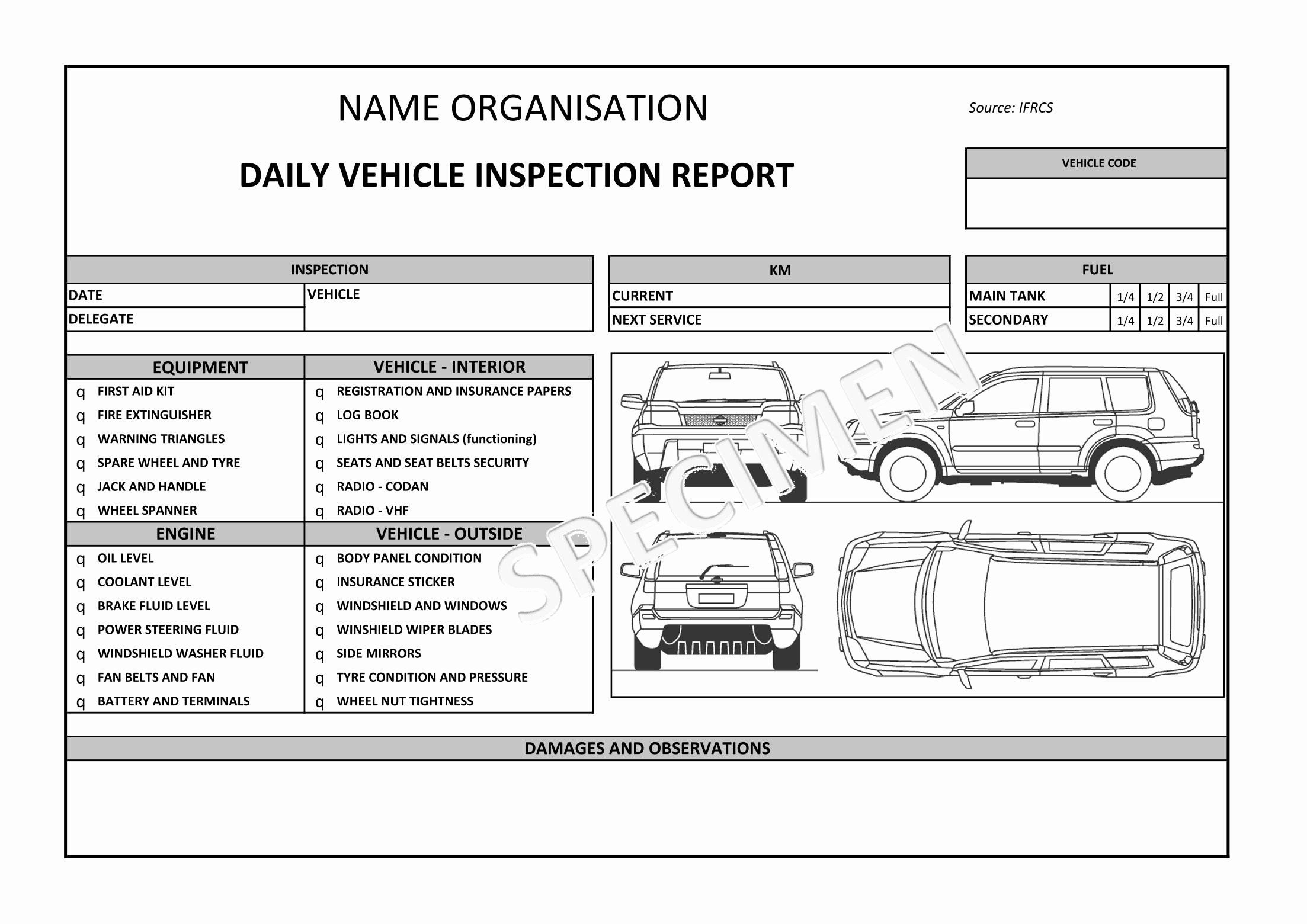 Vehicle Check Sheet Template Fresh Auto Condition Report Templates Windowswinner