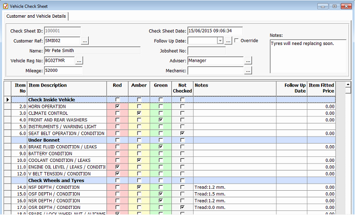 Vehicle Check Sheet Template Fresh Vhc Vehicle Health Check Gds