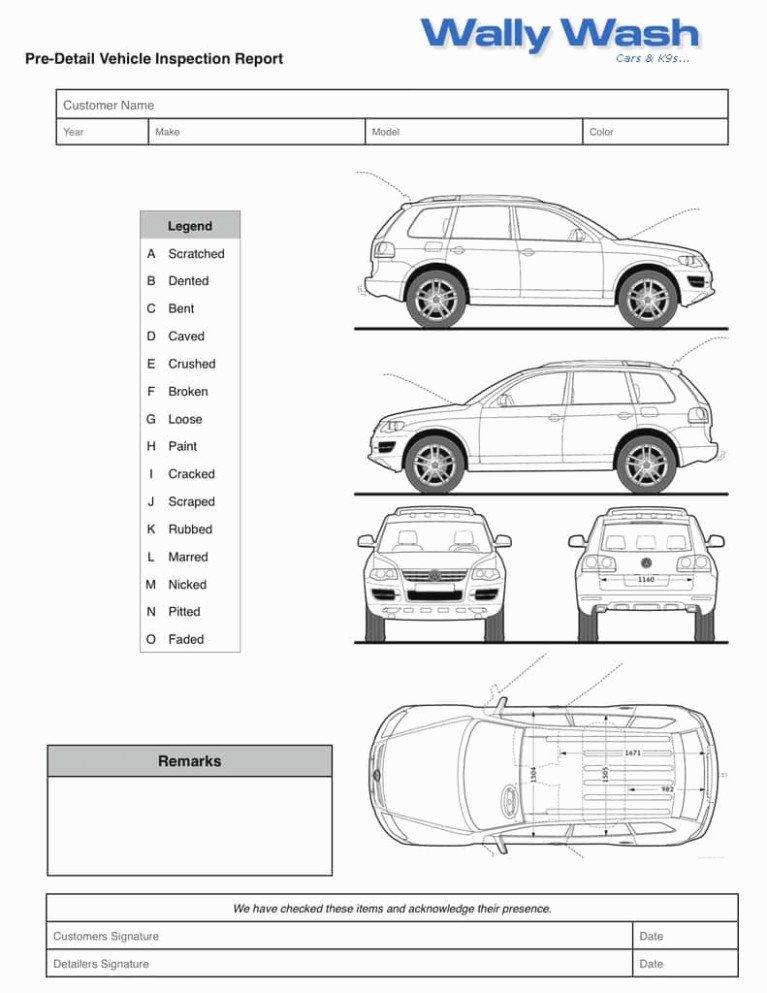 Vehicle Check Sheet Template Unique How to Leave Rental Car Checklist form