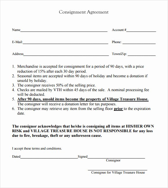 Vehicle Consignment Agreement Elegant 11 Sample Consignment Agreements Word Pdf
