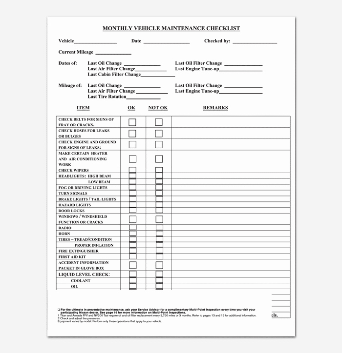 Vehicle Maintenance Checklist Excel Best Of Vehicle Maintenance Schedule Template 10 for Word