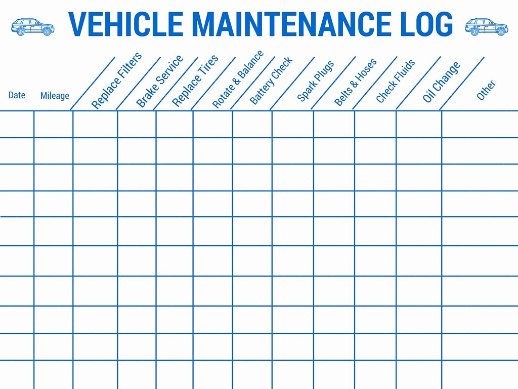 Vehicle Maintenance Checklist Excel Fresh Vehicle Maintenance Log