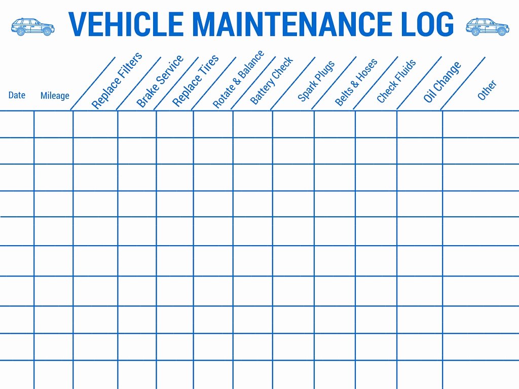 Vehicle Maintenance Checklist Excel Fresh Vehicle Maintenance Log