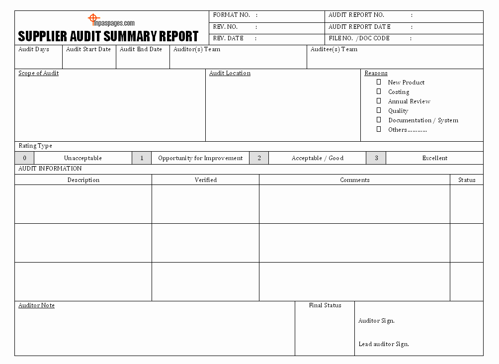 Vendor Audit Checklist Template New Supplier Audit format 9 Things to Know About Supplier Audit