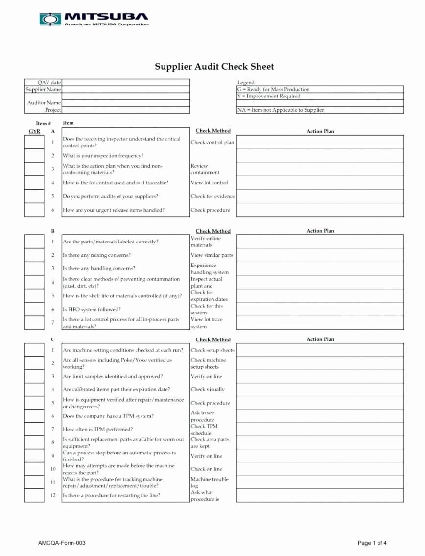 Vendor Audit Checklist Template Unique 005 Vendor Management Checklist Template Elegant It Audit