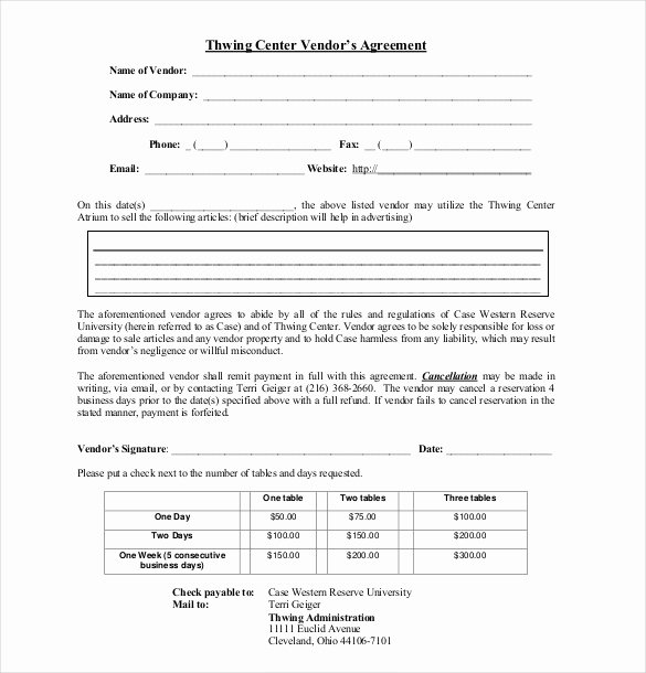 Vendor Contract for event New 25 Sample Vendor Agreement Templates Pdf Doc