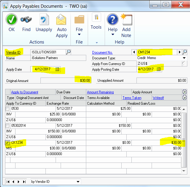 Vendor Credit Application Fresh Recording A Check Refund From A Vendor isolutions Partners