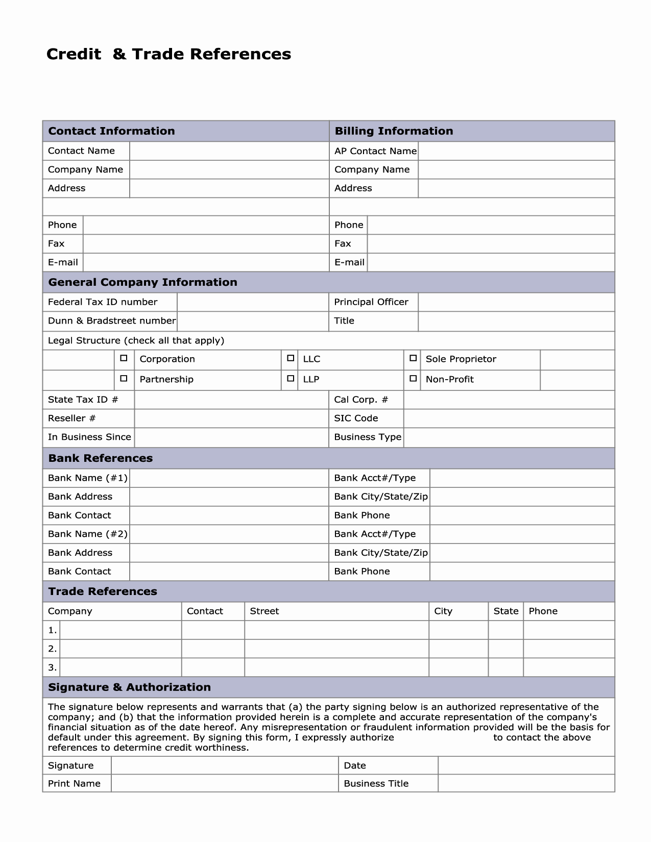 Vendor Credit Application Inspirational 28 Of Blank Credit Reference Template