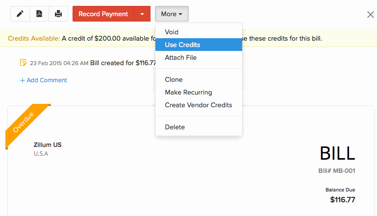 Vendor Credit Application Template Awesome Apply Vendor Credit to Bill Faq