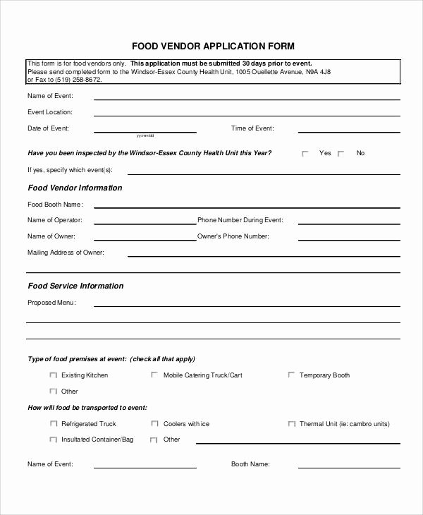 Vendor Credit Application Template Luxury 60 Simple Application forms &amp; Templates In Pdf