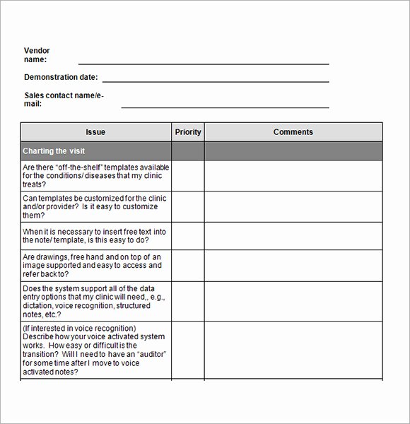 Vendor Evaluation form Fresh 7 Sample Vendor Evaluations