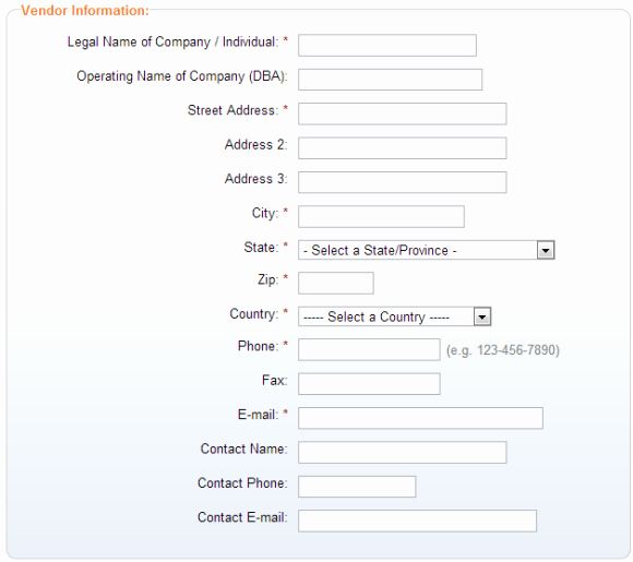 Vendor Information form Awesome How to Add A Vendor Finance