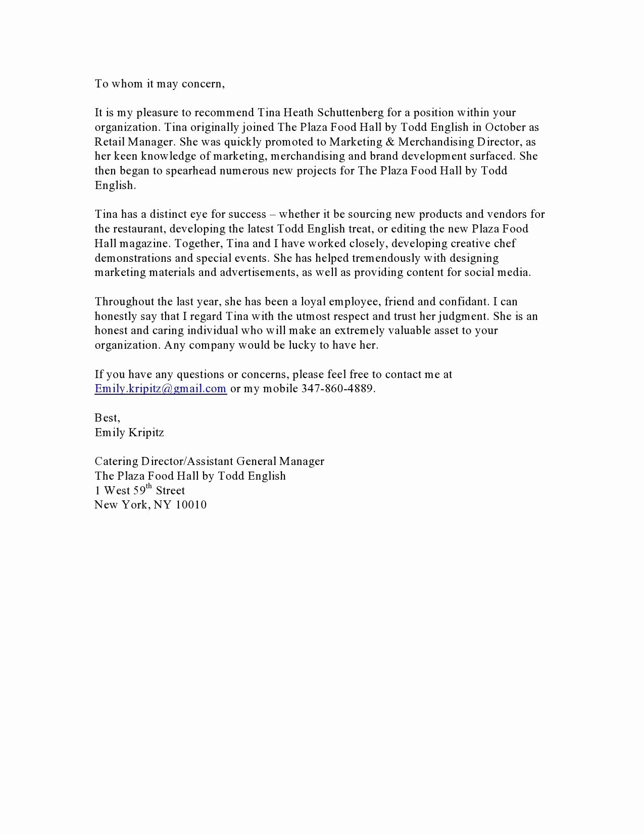 Vendor Recommendation Letter Sample Best Of New Letter Re Mendation Template for A Vendor