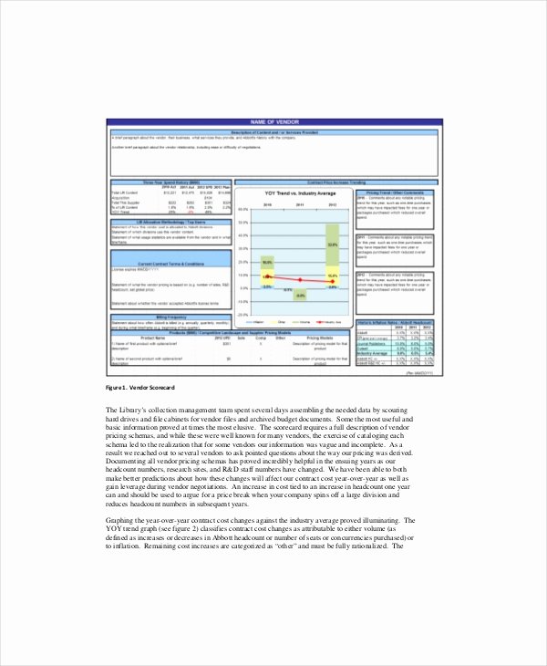 Vendor Scorecard Template Excel Best Of Vendor Scorecard Template – 8 Free Excel Pdf Documents