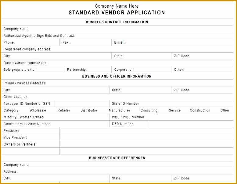 Vendor Setup form Template Elegant 5 New Vendor form Template