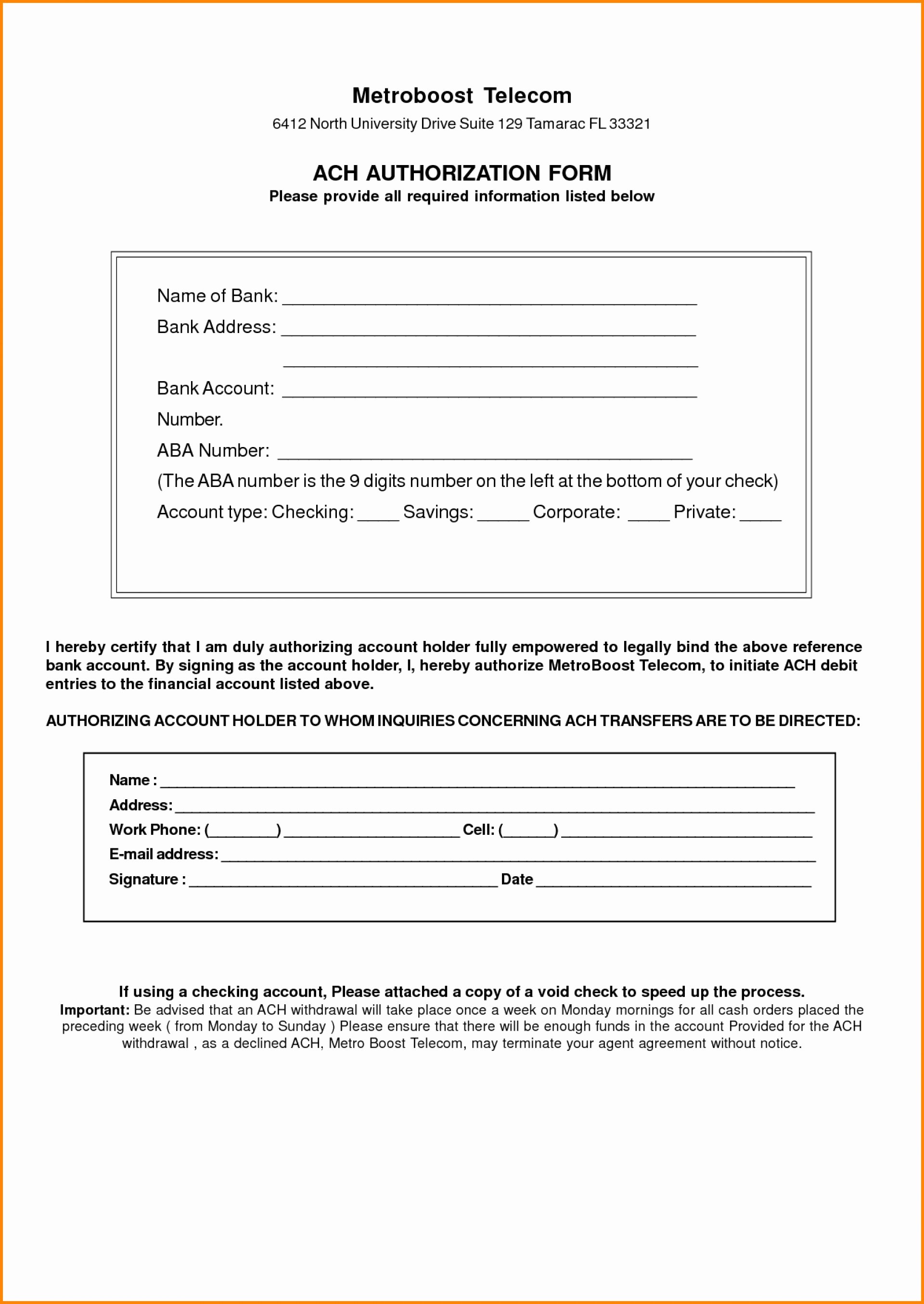 Vendor Setup form Template Elegant Ach Setup form Template Template 2676