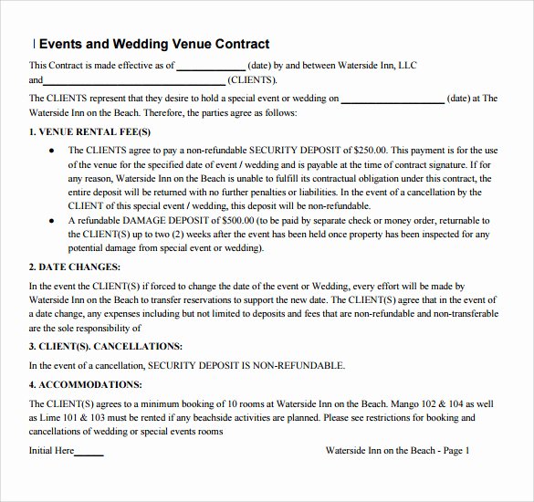 Venue Rental Agreement Template Awesome 14 Vendor Contract Templates – Samples Examples &amp; format