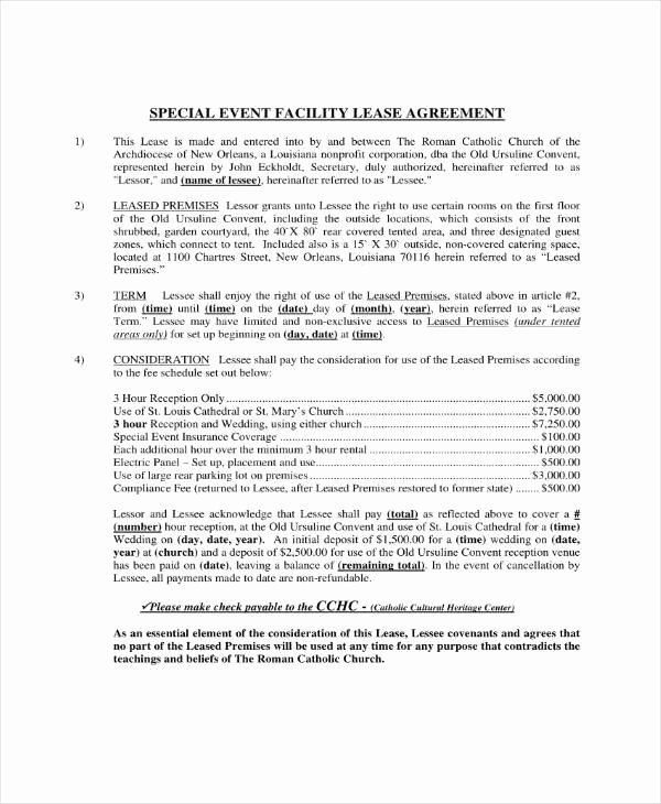 Venue Rental Agreement Template New 7 event Venue Contract Templates Pdf Word Google Docs