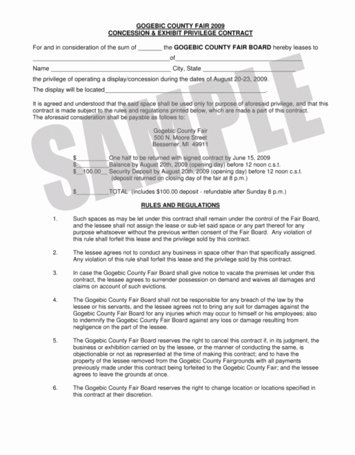 Venue Rental Agreement Template Unique Truck Rental Agreement Contract