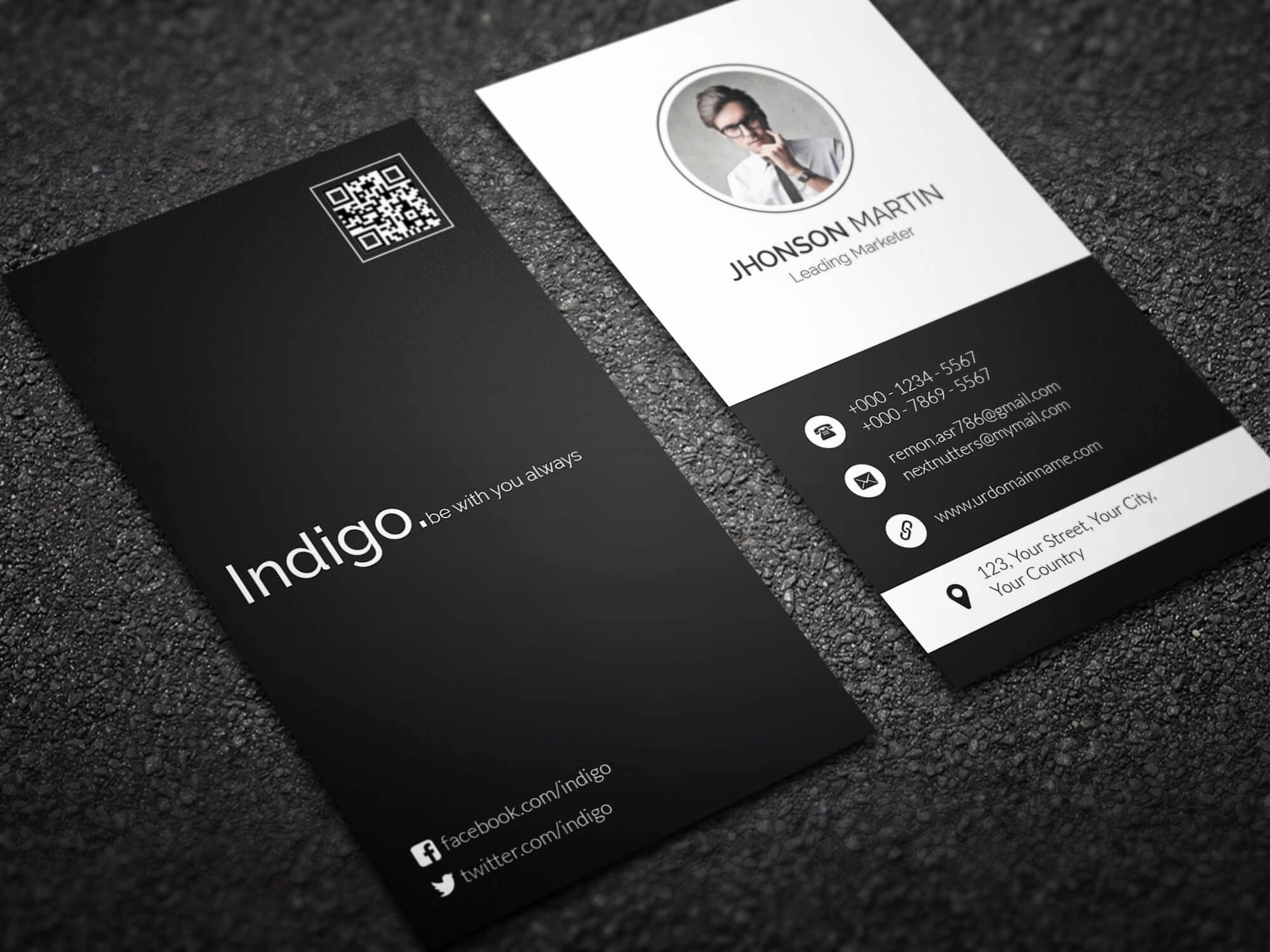 Vertical Postcard Layout Beautiful Minimal Vertical Business Card by Remon92 On Deviantart