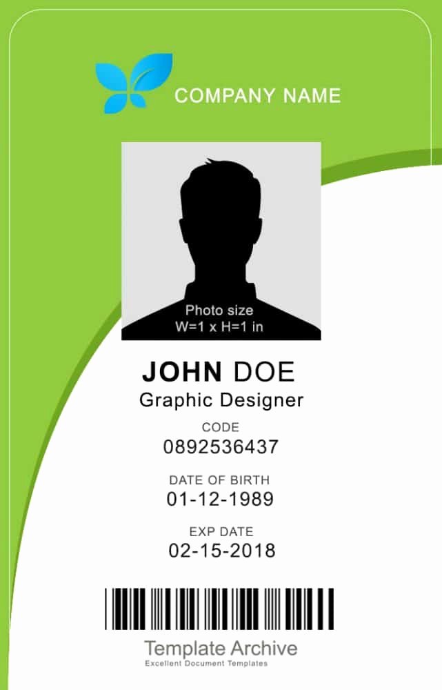 Vertical Postcard Layout Best Of 16 Id Badge &amp; Id Card Templates Free Template Archive