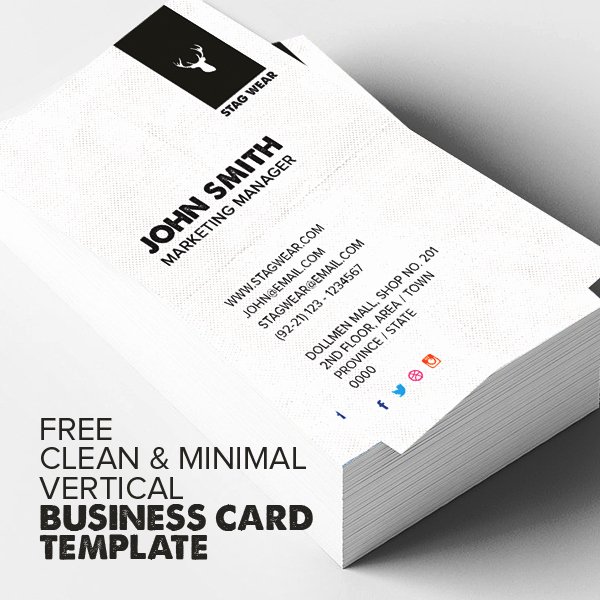 Vertical Postcard Layout Unique Freebie – Vertical Business Card Psd Template