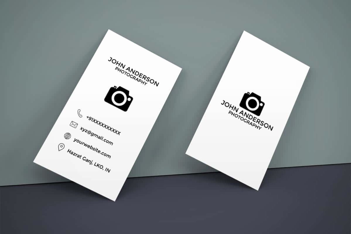 Vertical Postcard Template Awesome Free Graphy Vertical Business Card — Creativetacos