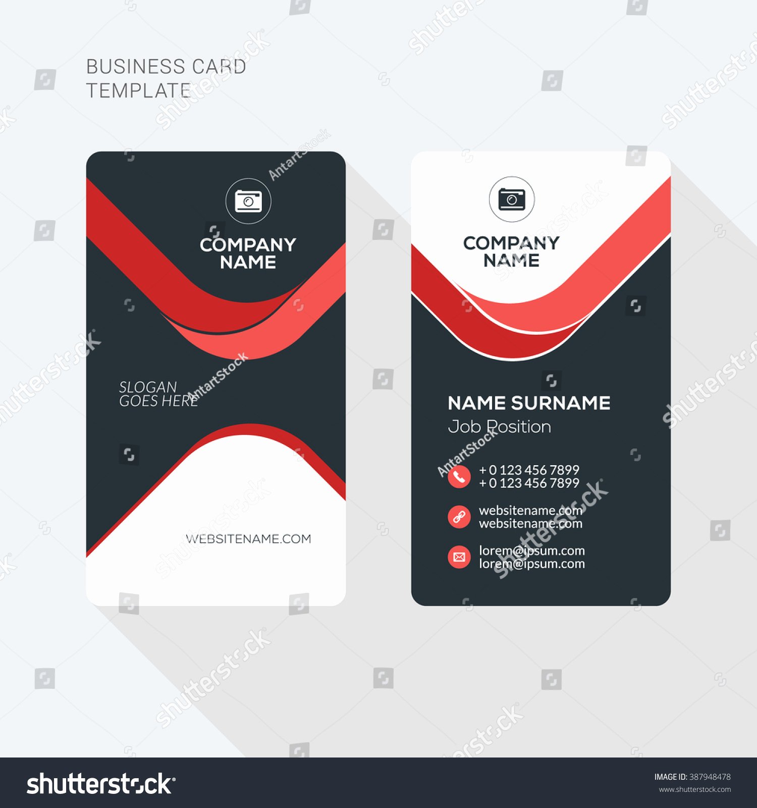 Vertical Postcard Template Best Of Creative Clean Business Card Vector Print Stock Vector