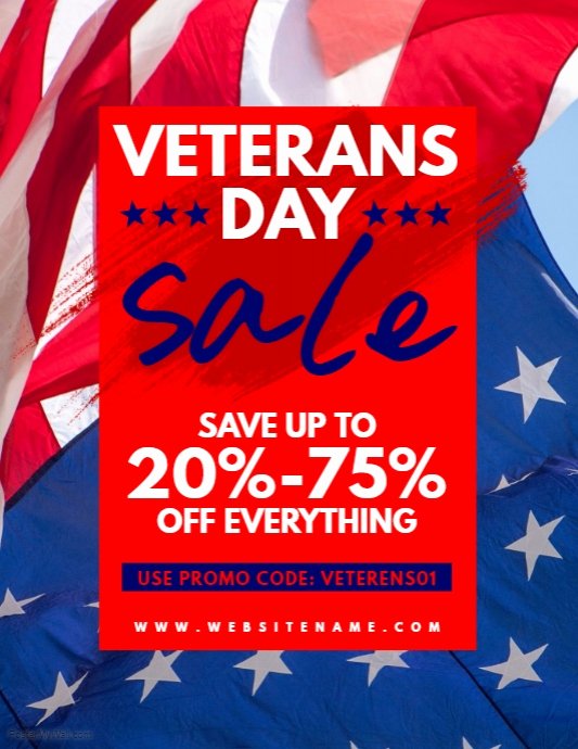 Veterans Day Flyer Template Free Awesome Copy Of Veterans Day Sale Flyer