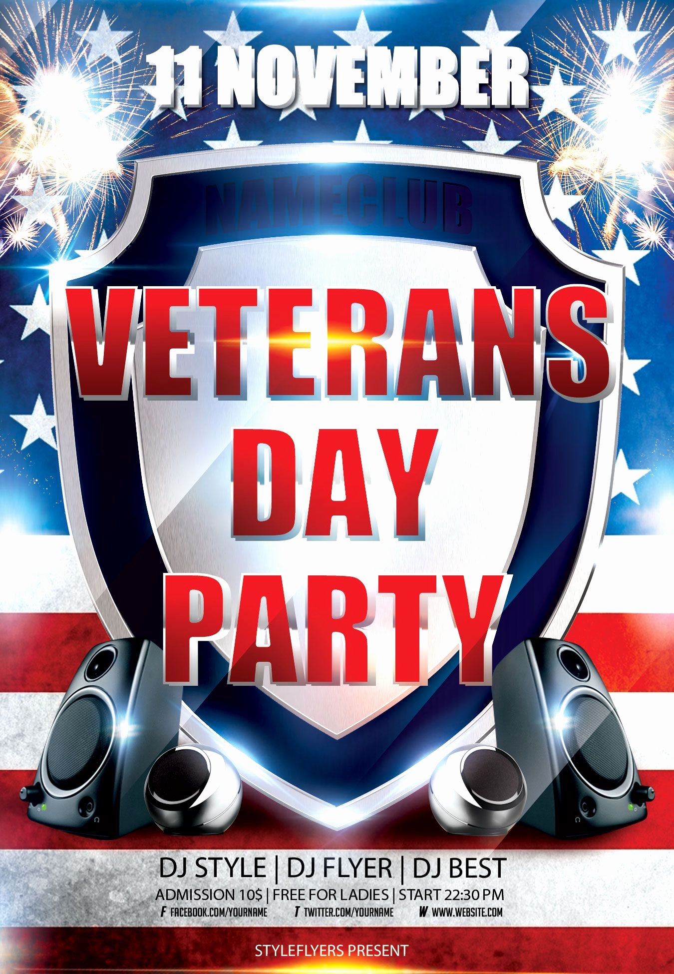 Veterans Day Flyer Template Free Awesome Veterans Day Flyer Psd Template by Styleflyers It Can