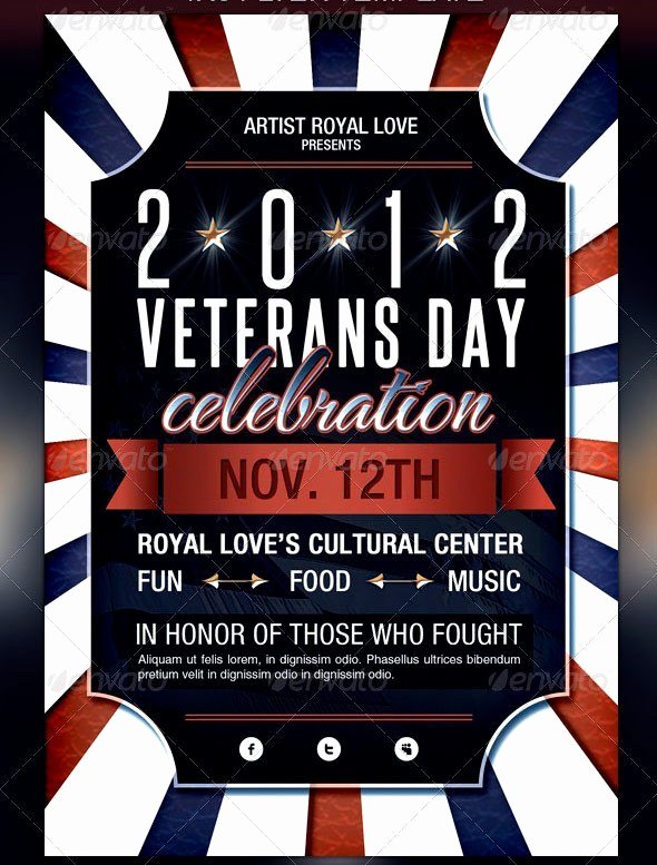 Veterans Day Flyer Template Free Beautiful Veterans Day Flyer Templates