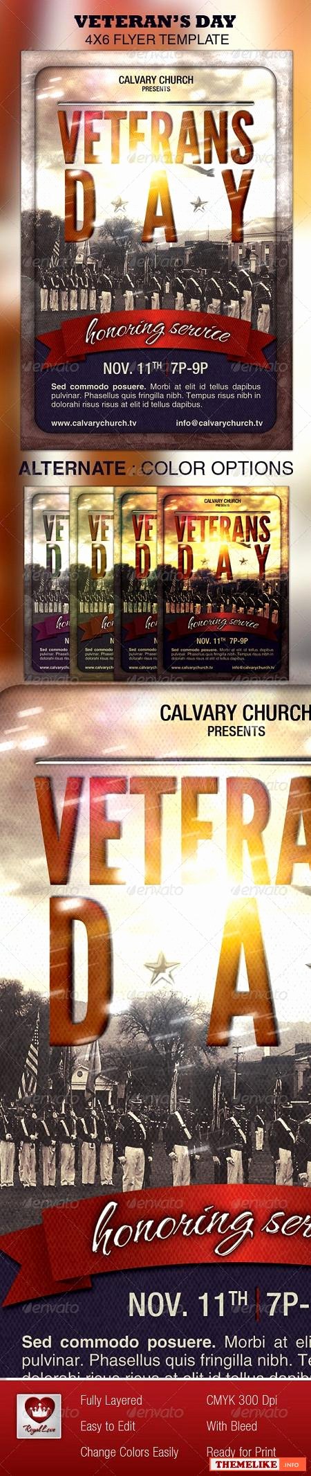 Veterans Day Flyer Template Free Luxury Veterans Day Psd Flyer Template All Design Template