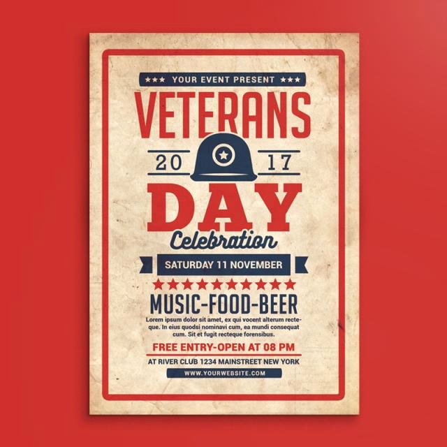 Veterans Day Flyer Templates Free Elegant Veterans Day Flyer Template for Free Download On Tree