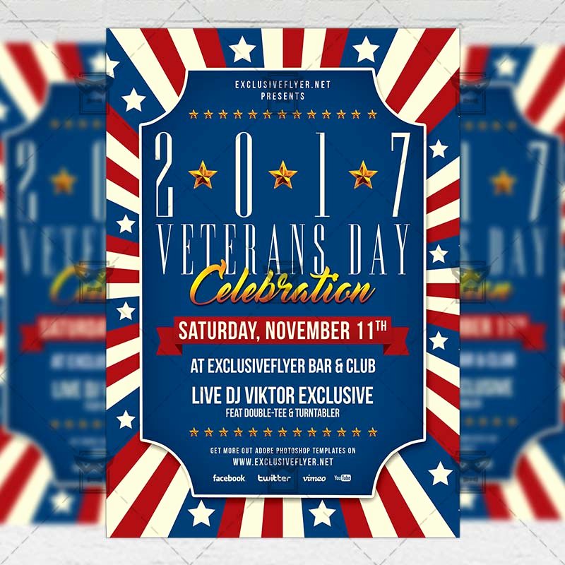 Veterans Day Flyer Templates Free New Veterans Day – Seasonal A5 Flyer Template