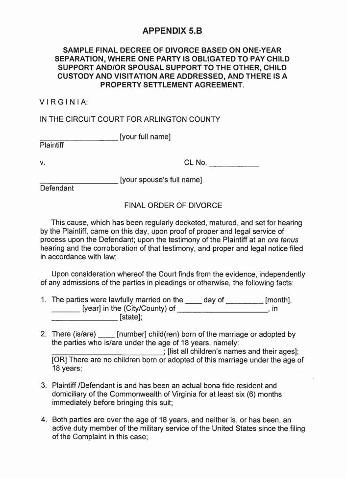 Virginia Separation Agreement Template Awesome Download Virginia Separation Agreement Template for Free